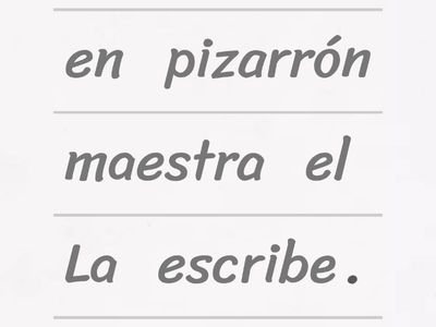 FORMAR ENUNCIADOS SIMPLES 