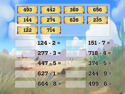 Oduzimanje jednoznamenkastog broja od troznamenkastog