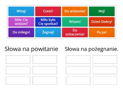 powitanie/pożegnanie