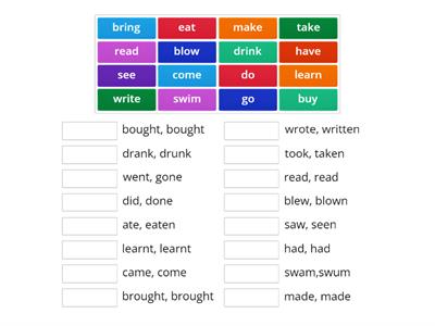 irregular verbs