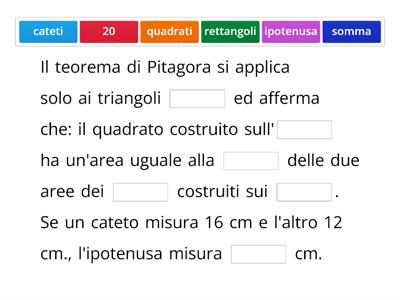 Il teorema di Pitagora.