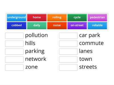 Focus 4 Unit 3 vocabulary in the city