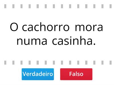 Verdadeiro ou falso - frases