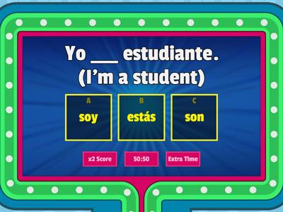 Spanish Verb 'Ser/Estar' Quiz