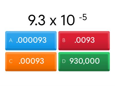 Scientific Notation Practice + and - Exponents