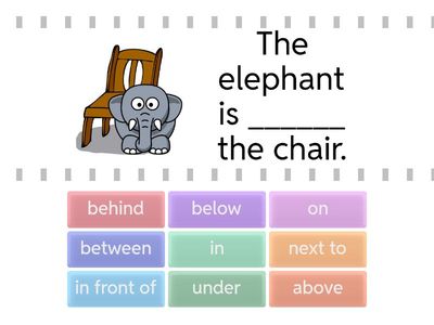 Prepositions of place (above, below) 