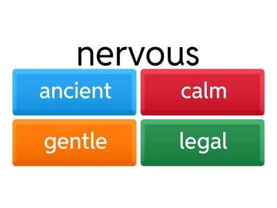 Find antonyms level B1