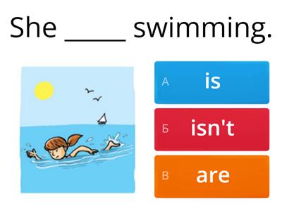 2a GRAMMAR Present Continuous simple sentences