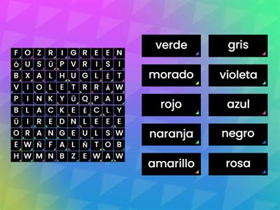 Encuentra los colores en inglés