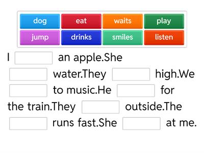 Fill in the missing verb- 2