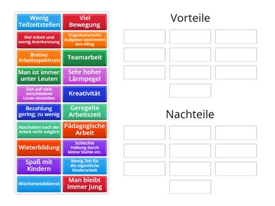 Arbeit im Kindergarten