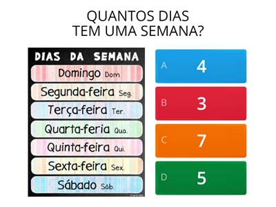 CMA - DIAS DA SEMANA