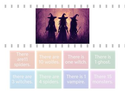 count and match halloween