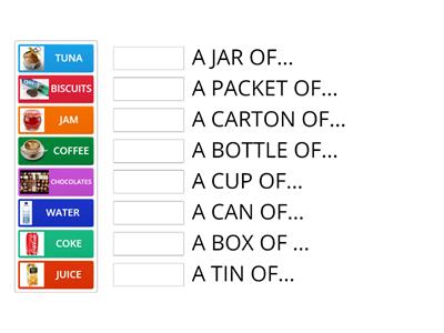 Vocabulary: FOOD CONTAINERS