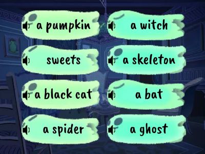 Halloween Vocabulary Flip tiles 1grade