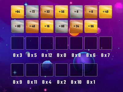 Matching 8's Times Tables
