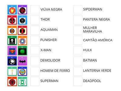 SUPER-HERÓIS logotipos