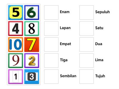 Padankan angka dengan Perkataan