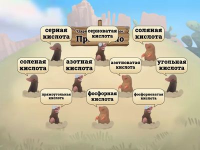 название кислот 