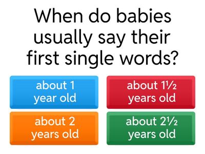 Early Syntax Development Quiz 