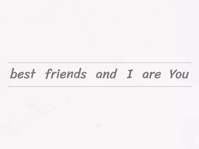 Sentence Building For Primary 1