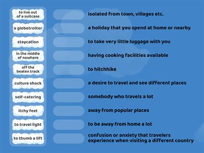 Match the word combination with the definitions.