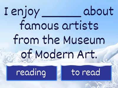 Gerund vs Infinitive B1