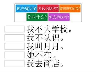 YCT 1（Lesson 2, lesson 8) 我去商店 || 问题