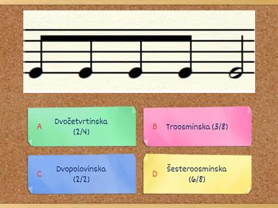 Mjere (četvrt., osminska, polovinska i 6/8)