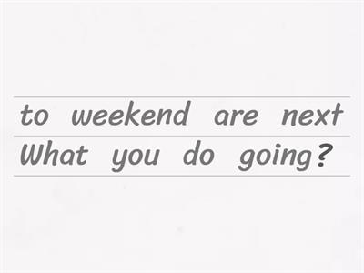 Going to and will questions