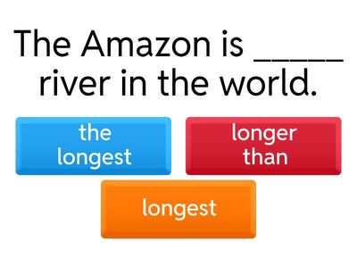 Comparative and superlative adjectives