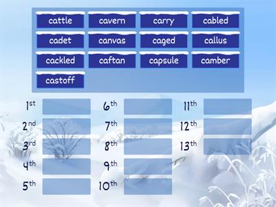 Alphabetize by the Third Letter 