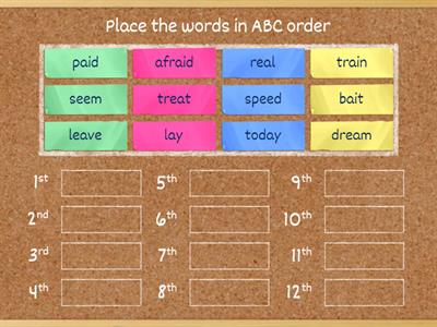 ABC order