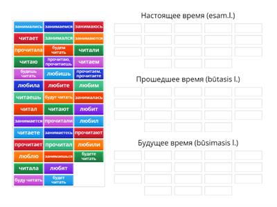 Глаголы ЧИТАТЬ, ПРОЧИТАТЬ, ЛЮБИТЬ, ЗАНИМАТЬСЯ