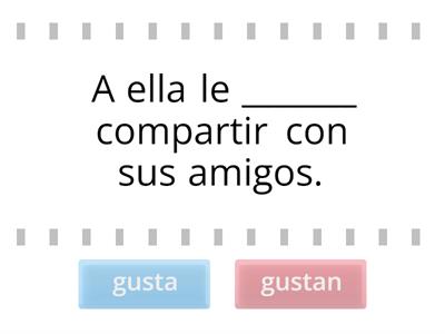 *Gusta vs gustan:  Sort