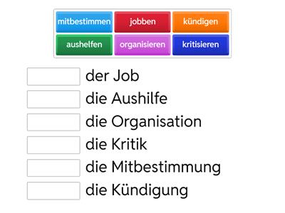 Nominalisierung Aushilfe Job Mitbestimmung Kritik Kündigung