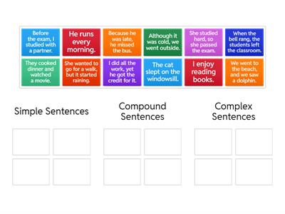 Simple, Compound, Complex Sentences