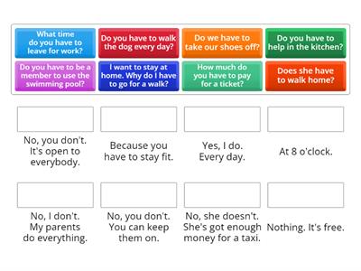 have to / don't have to