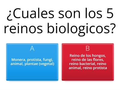 Practica ciencias 5 reinos biologicos quinto grado