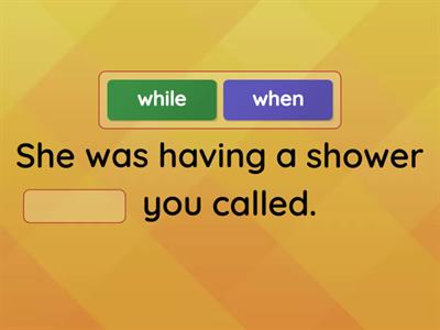 When o While - Past Continuous