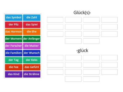 Komposita "Glück" (Aspekte B1+ AB S.16)