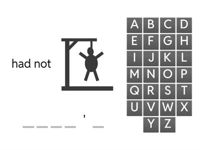 Contractions Hangman