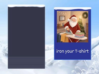 Santa Claus. Household chores. Speaking cards [vk.com:amsevindzh_eng]