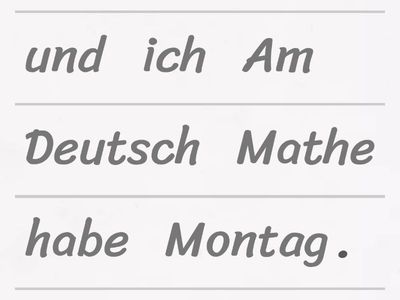 порядок слов в предложении 