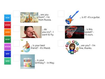 WHO,WHOSE, WHAT, WHEN, WHERE, WHY, HOW