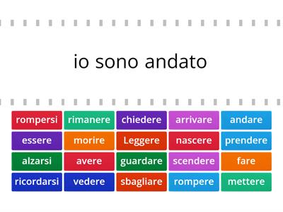 Find the match - Passato prossimo