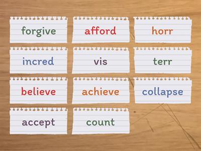 Add -ible or -able? Flip tiles for the answer