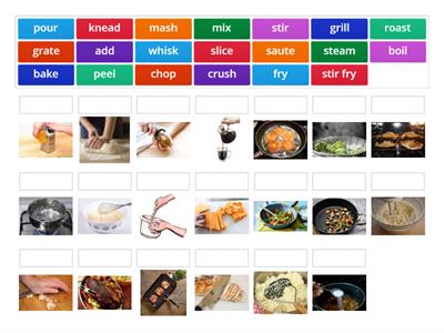 Cooking Verbs Matching