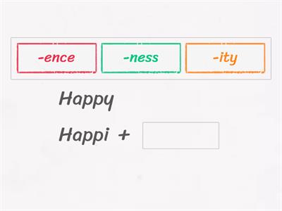 Forming nouns from adjectives