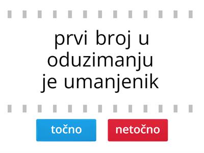 Matematika - točno ili netočno